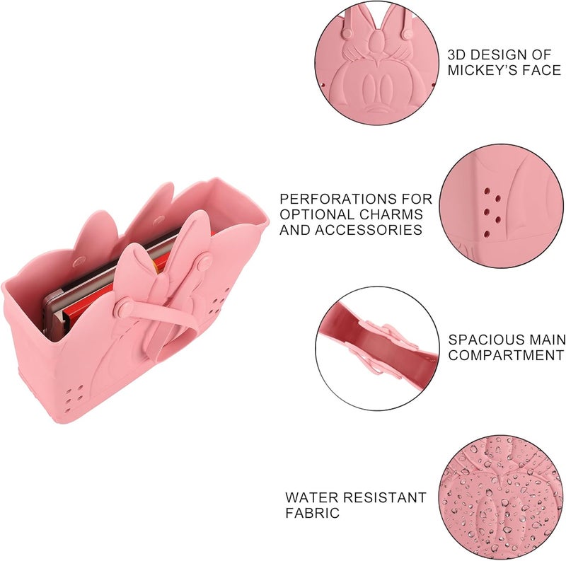 Bio World Mickey Mouse Classic 3D Face Adult Pink EVA Tote Bag - Image 4